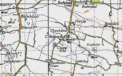 Old map of Colmworth in 1946