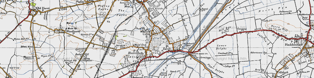 Old map of Colne in 1946