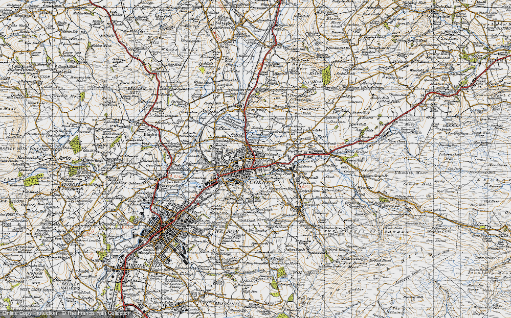 Old Map of Colne, 1947 in 1947