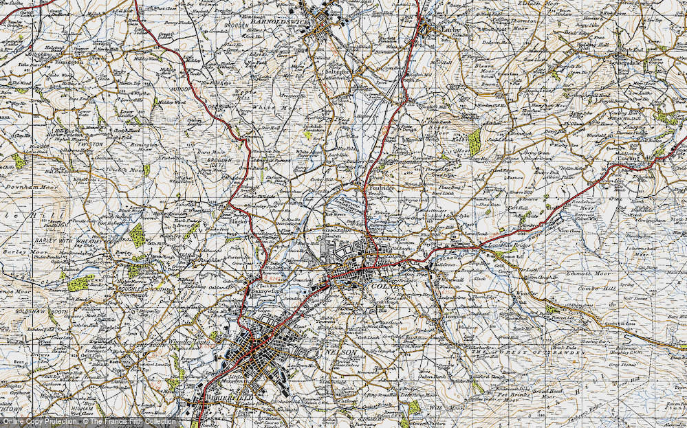 Old Map of Colne Edge, 1947 in 1947