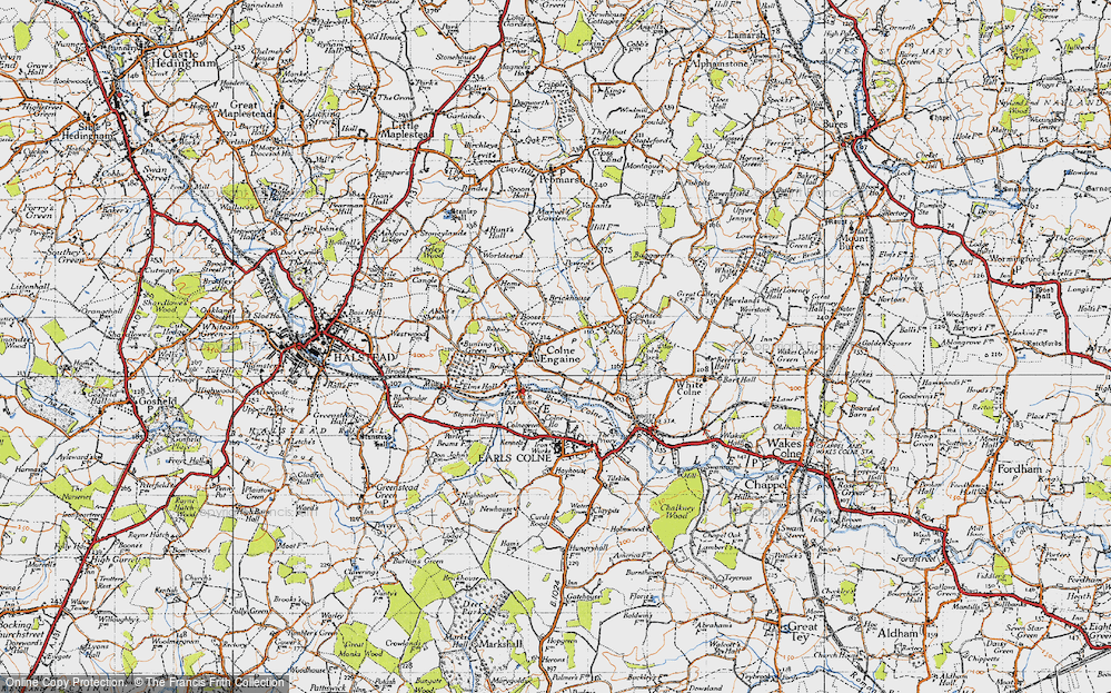 Old Map of Colne Engaine, 1945 in 1945