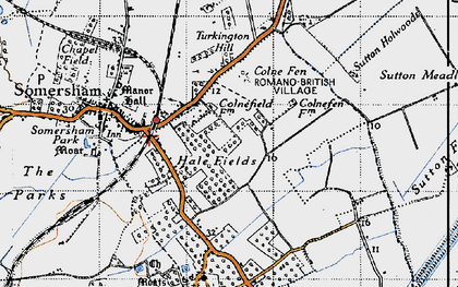 Old map of Colnefields in 1946
