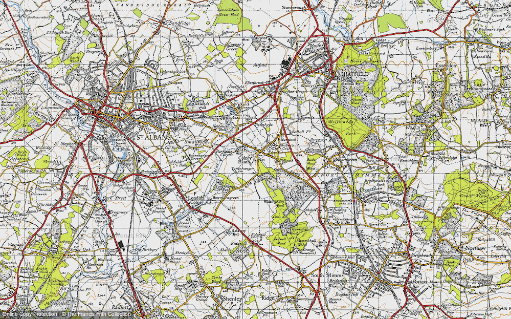 Old Map of Colney Heath, 1946 in 1946
