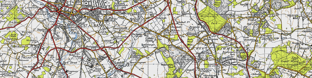 Old map of Colney Heath in 1946