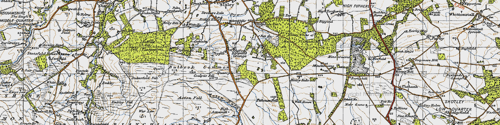 Old map of Colpitts Grange in 1947