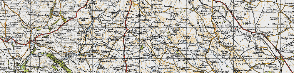 Old map of Colshaw in 1947