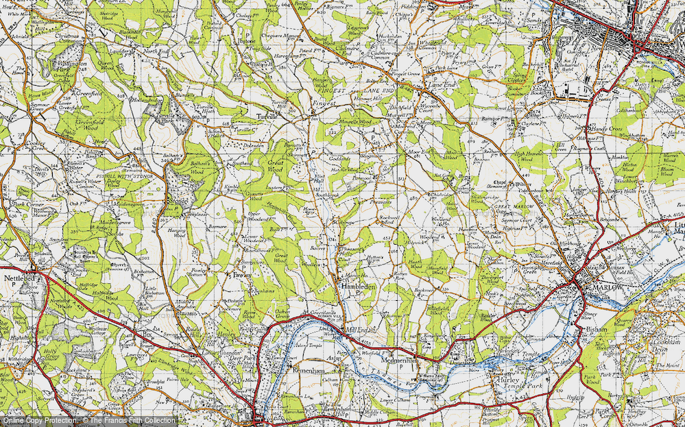 Old Map of Colstrope, 1947 in 1947