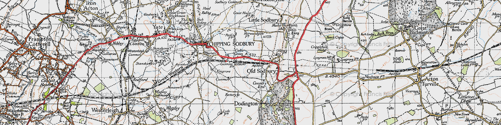 Old map of Colt's Green in 1946
