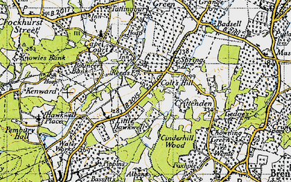 Old map of Colt's Hill in 1946