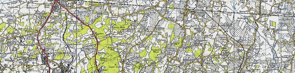 Old map of Colt's Hill in 1946