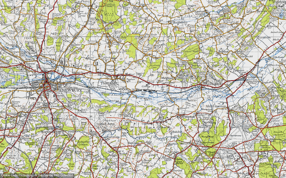 Old Map of Colthrop, 1945 in 1945