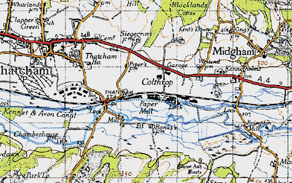 Old map of Colthrop in 1945