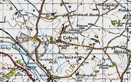 Old map of Colton in 1946