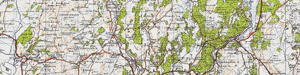 Old map of Burn Knott in 1947