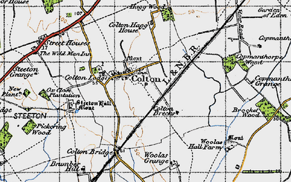 Old map of Brocket Wood in 1947