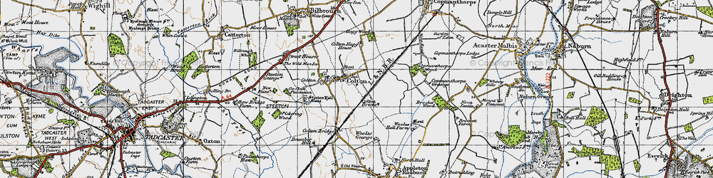 Old map of Brocket Wood in 1947