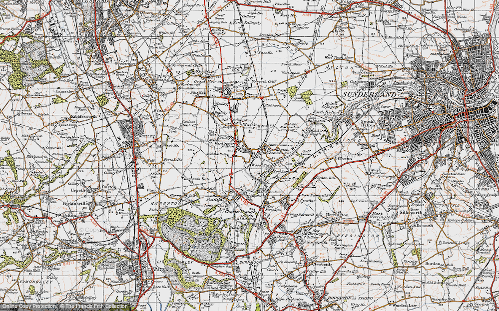 Old Map of Columbia, 1947 in 1947