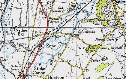 Old map of Columbjohn in 1946