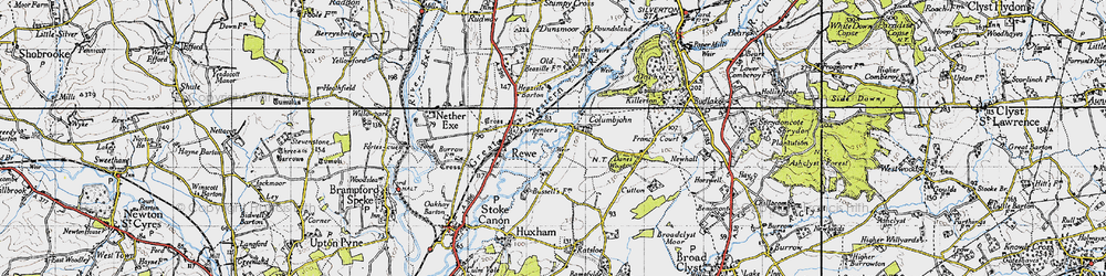 Old map of Columbjohn in 1946