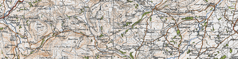 Old map of Colva in 1947