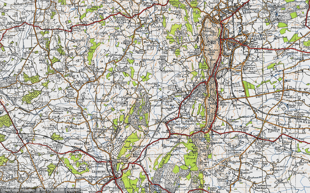Old Map of Colwall, 1947 in 1947