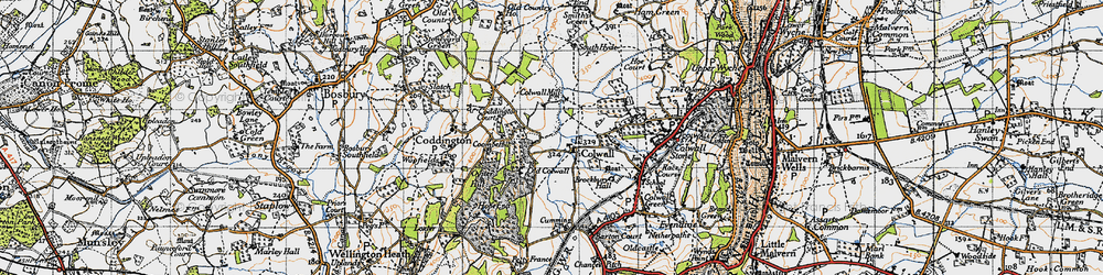 Old map of Colwall in 1947