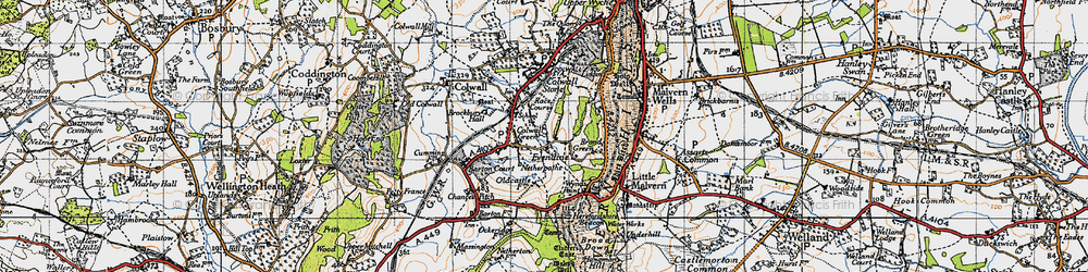 Old map of Colwall Green in 1947