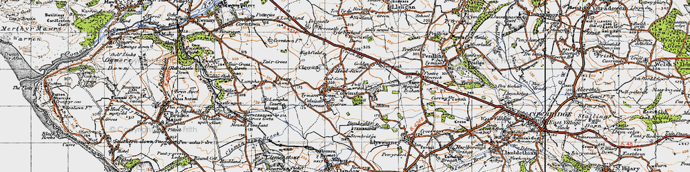 Old map of Brocastle Barn in 1947