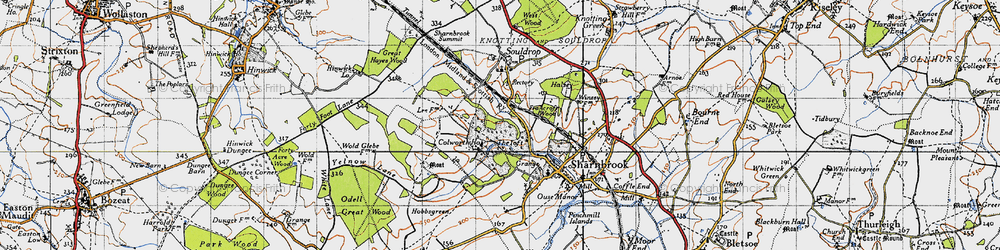 Old map of Colworth Ho in 1946