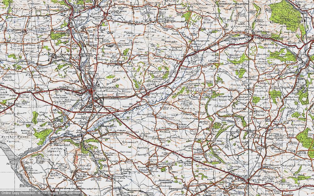 Old Map of Colychurch, 1947 in 1947