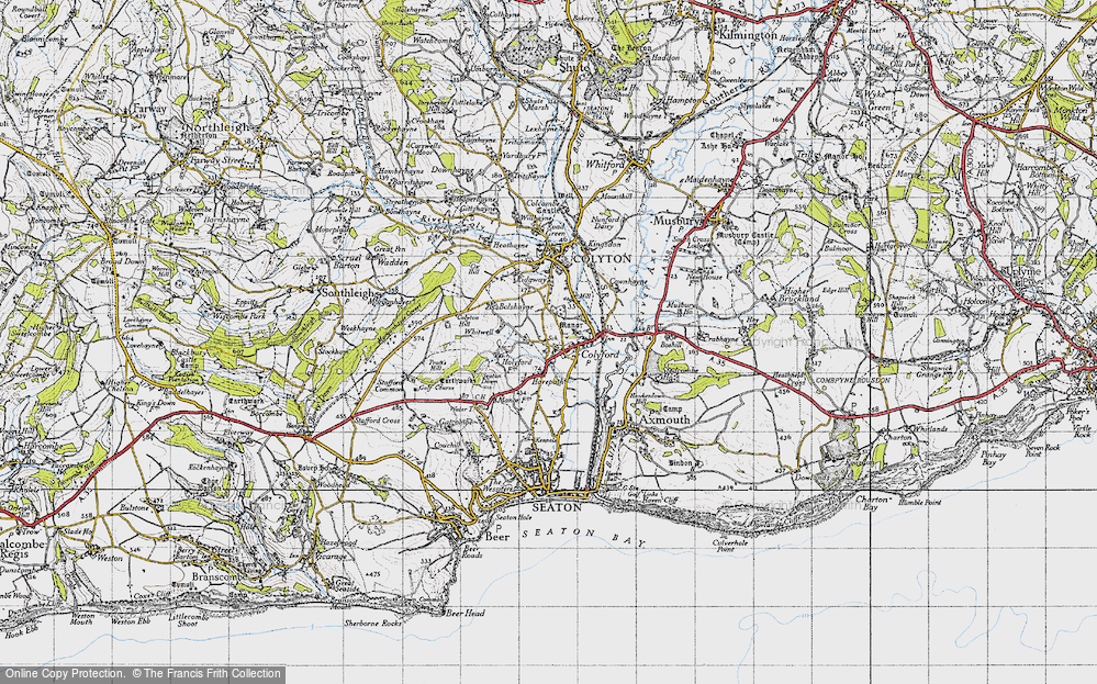 Old Map of Colyford, 1946 in 1946