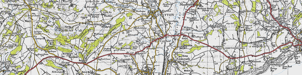 Old map of Colyford in 1946