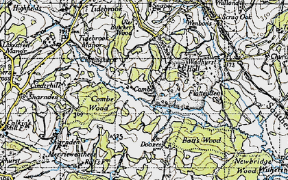 Old map of Batt's Wood in 1940