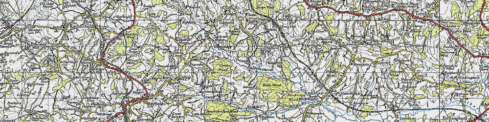 Old map of Scrag Oak in 1940