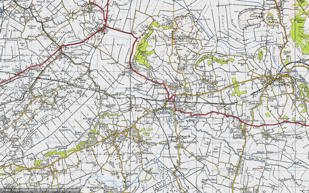 Old Map of Combe, 1945 in 1945