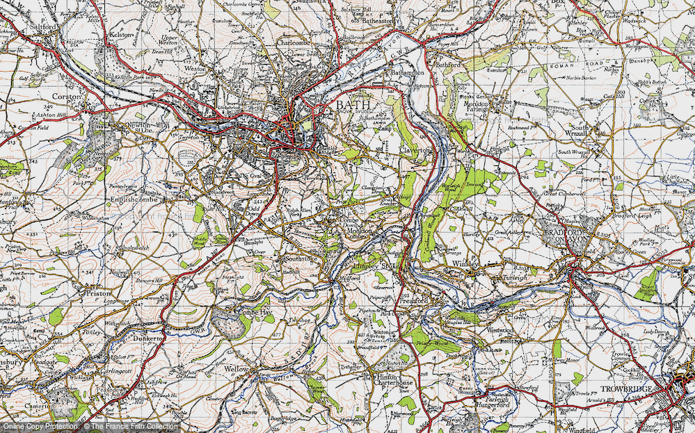 Old Map of Combe Down, 1946 in 1946