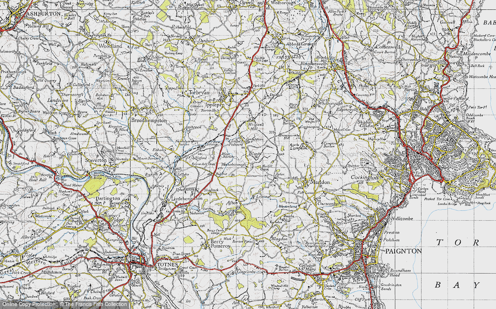 Old Map of Combe Fishacre, 1946 in 1946