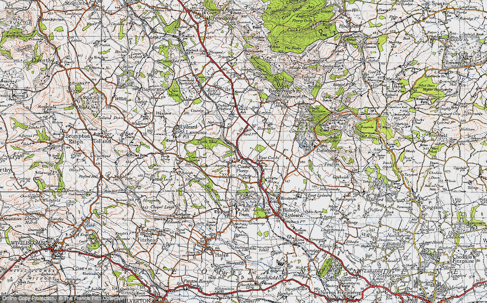 Historic Ordnance Survey Map of Combe Florey, 1946