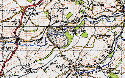 Old map of Combe Hay in 1946