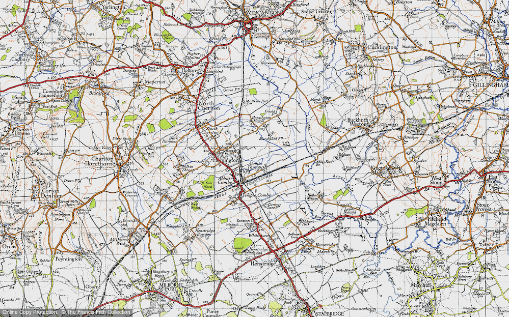 Old Map of Combe Throop, 1945 in 1945