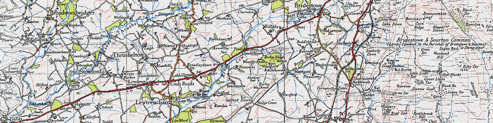 Old map of Axworthy in 1946
