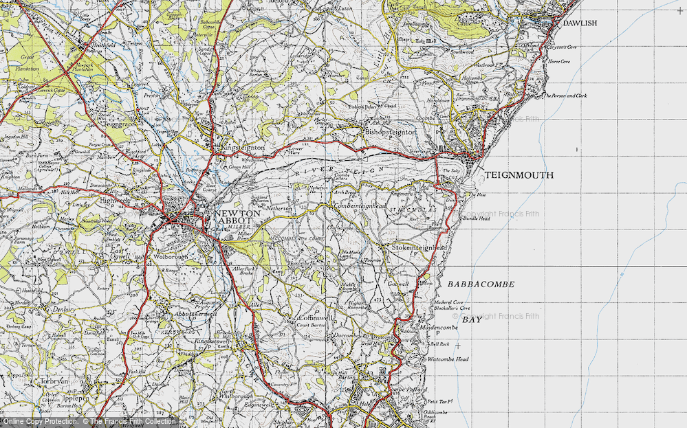 Old Map of Combeinteignhead, 1946 in 1946