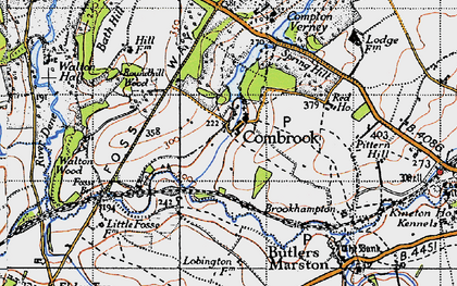 Old map of Compton Verney in 1946