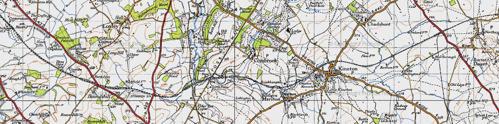 Old map of Combrook in 1946