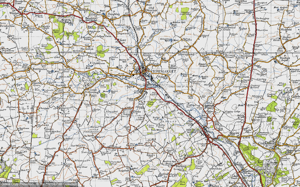 Old Map of Combs Ford, 1946 in 1946