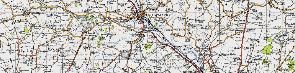 Old map of Combs Ford in 1946