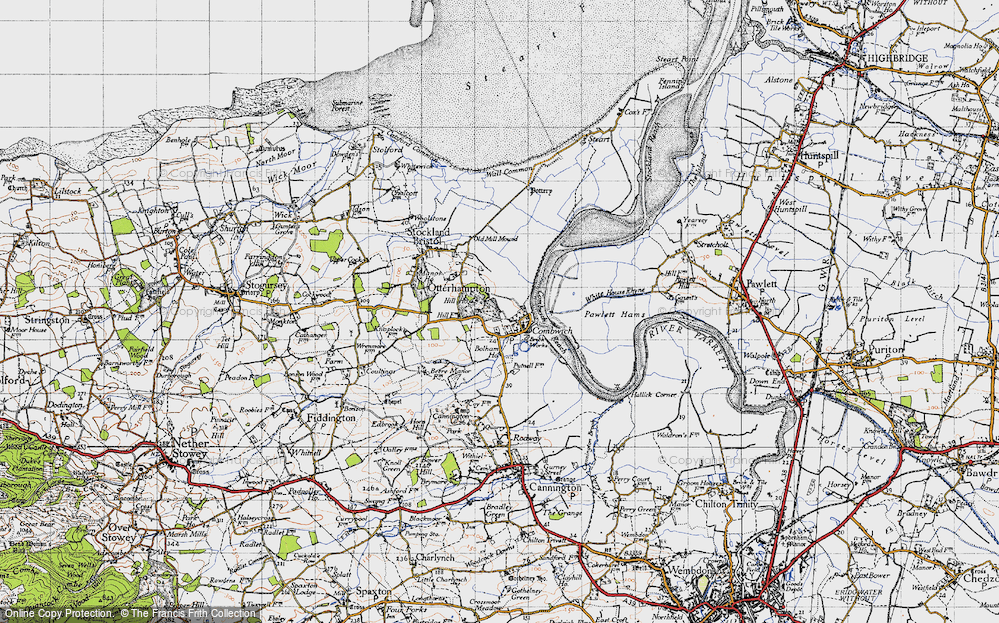 Old Map of Combwich, 1946 in 1946