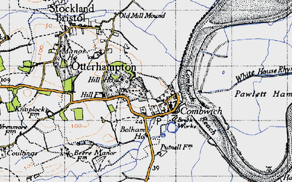 Old map of Combwich in 1946
