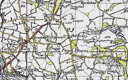 Old map of Come-to-Good in 1946