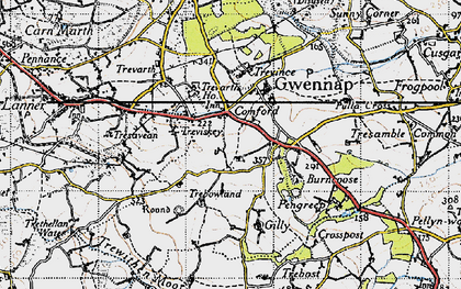 Old map of Comford in 1946
